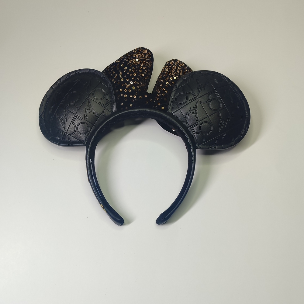 Black Sequined Bow Kids Headband